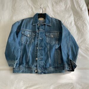 Classic Blue Denim Jacket-baggy and loose style